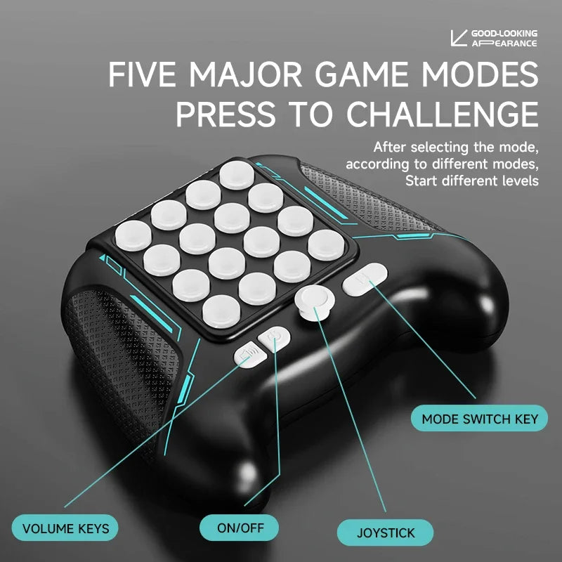 Upgraded Electronic Pop Light Quick Push Game Console Toys for Kids Adult Fidget Anti Stress Relief Toy Interactive Game Machine