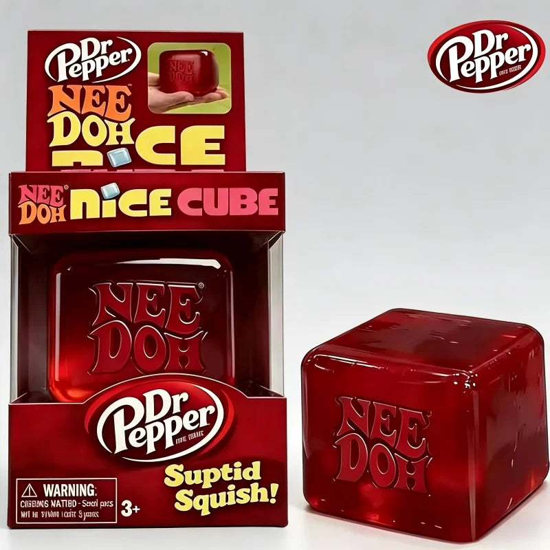 Schylling NeeDoh Nice Cube Squishy Squeeze Toy Stress Relief Anti Anxiety Sensory Fidget Tool For Kids Adults Autism ADHD