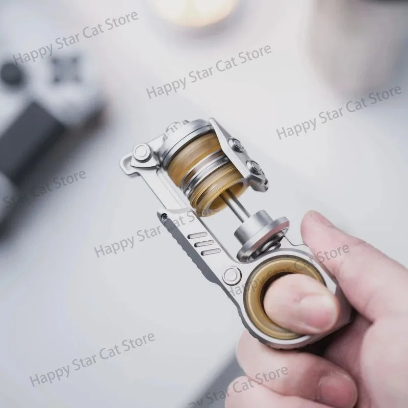 Gobigger Sinian Pei Stainless Steel Tuning Fork Fidget Slider Pushing Anti Stress Adhd Edc Fidget Spinner Toys