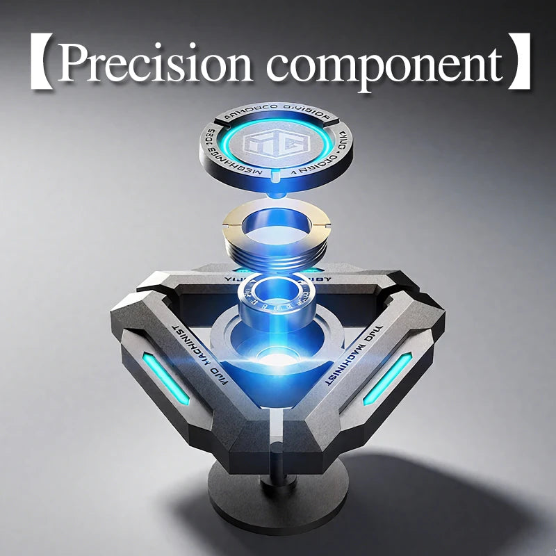 Luminous Metal Fidget Spinner - Gyro Hand Spinner for Adults, Stress Relief, Silent EDC Toy, ADHD Anxiety Relief, Cool Gift