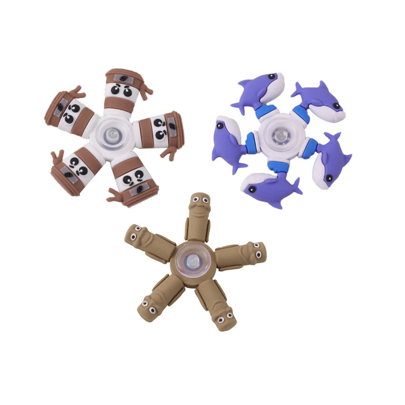 Creative Italian Brainrot Fidget Spinner Hand Top Spinners Tung Sahur Tralalero EDC Figet Spiner Finger Stress Relief Toys