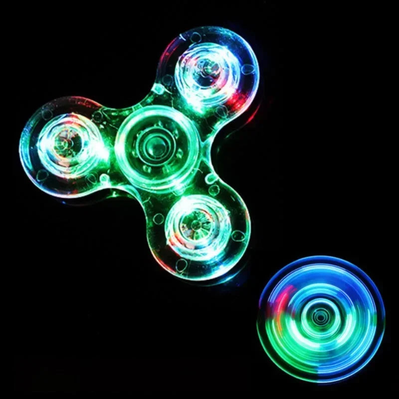 LED Light-Up Fidget Spinner – Glow in the Dark