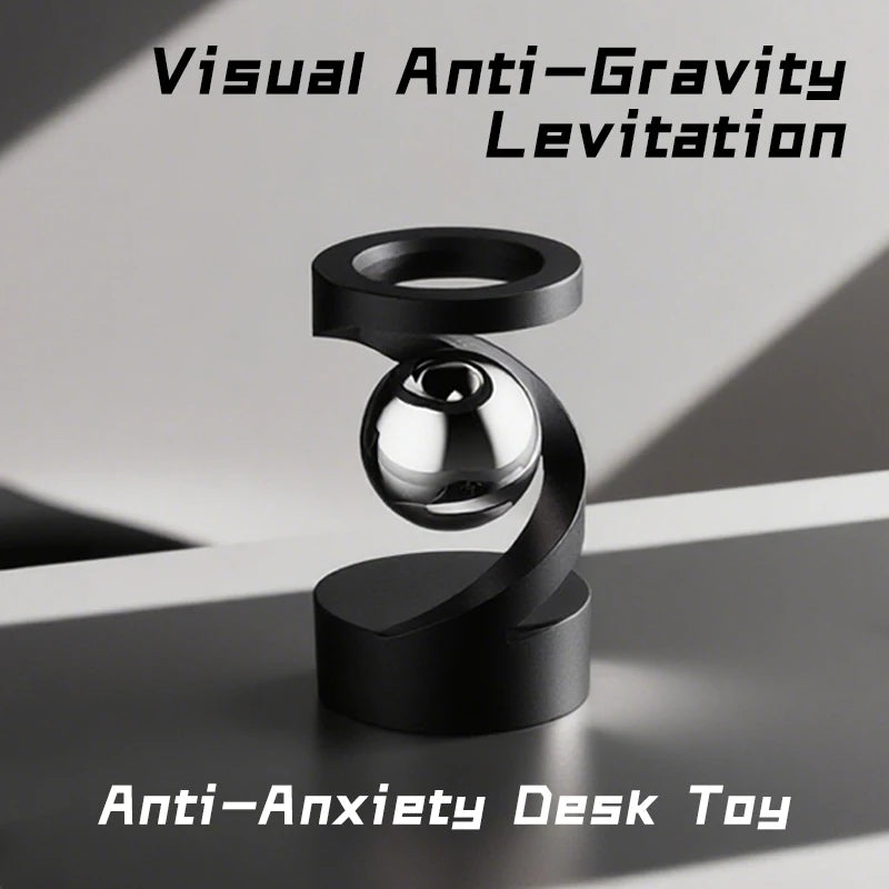 EDC Anti-Stress Gyroscope - Floating Metal Spinner with Magnetic Levitation, Unique Desk Toy Gift for Men & Women Fidget Toy