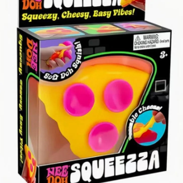 Schylling NeeDoh Pizza Fidget Toy Squeezza Pizza Slice Sensory Squishy Toy Stress Relief Anti-Anxiety Squeeze Toy for ADHD Focus