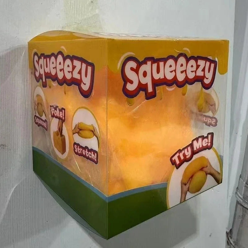 New 10cm Extra Large Cheese Squeezing Toy Relieves Stress, Sensory Release, Simulated Food, Cute, Slow Rebound Gift