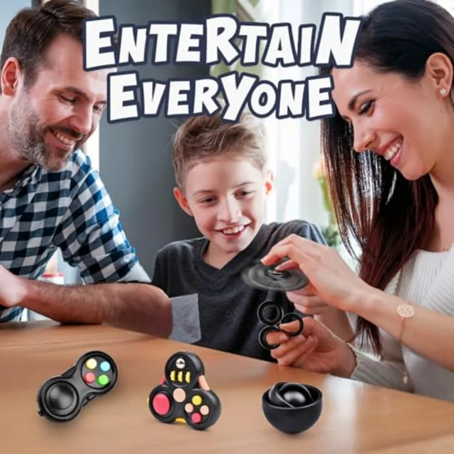 Quality Assurance Fidget Toys Adults Pack 5Pcs, Fidget Spinner with Magnetic Rings Gyro, Fidget Controller Autism Sensory Toys,