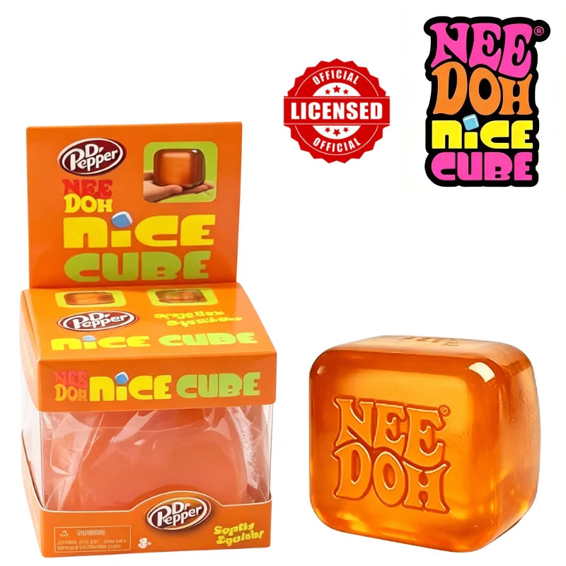 Schylling NeeDoh Ice Cream Cone & Nice Cube Squeeze Fidget Toy Surprise Stress Relief Desktop Ornament Party Gift