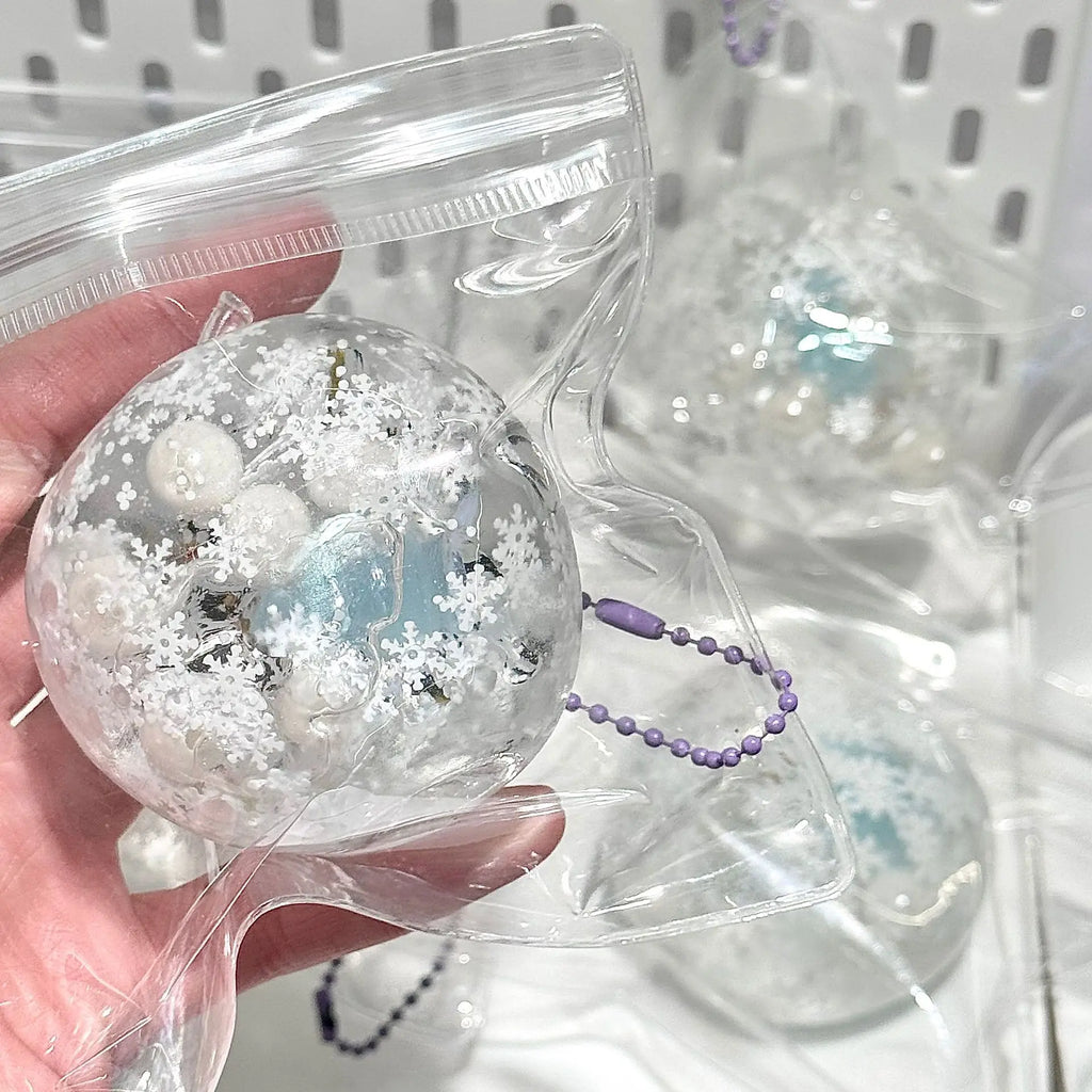 Squishy Winter Snow Maltose Ball Soft Fidget Sensory Toy for ADHD Autism Slow Rebound Squeeze Toy for Adults Christmas Gift