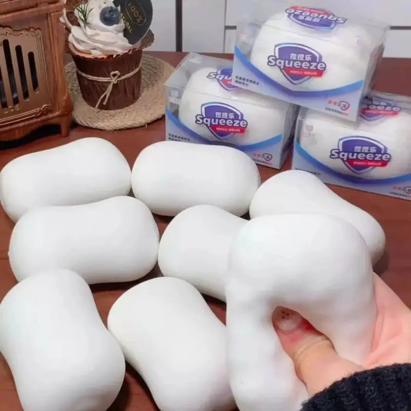 ASMR Crunchy Soap Ball Squishy Stress Ball Filled Soft Squeeze Fidget Toy Anti-Stress Anxiety Relief Hand Decompression Toy