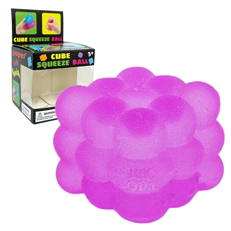 1-4pcs 3D Candy-Shaped Stress Relief Squeeze Toy with Music Sensory Decompression Cube for Adults And Kids Stress Relief Toy