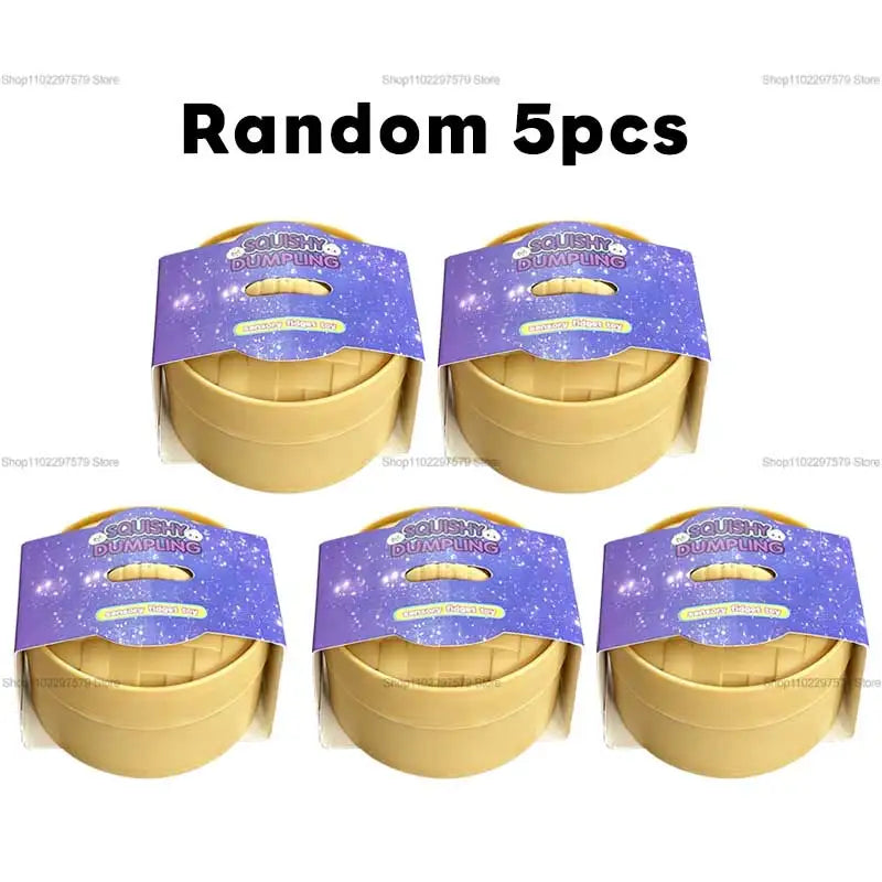New Rainbow Toy with Steamer Box Squeeze Dough Stress Ball Realistic Steamed Bun Squeezing Toy for Fidget Sensory Anxiety Relief