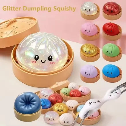 Hot New Shark Dumplings Squishy Toy Soft Slow Resilience Squishy Toy Fidget with Steamer Steamed Stuffed Bun Squishy Pinch