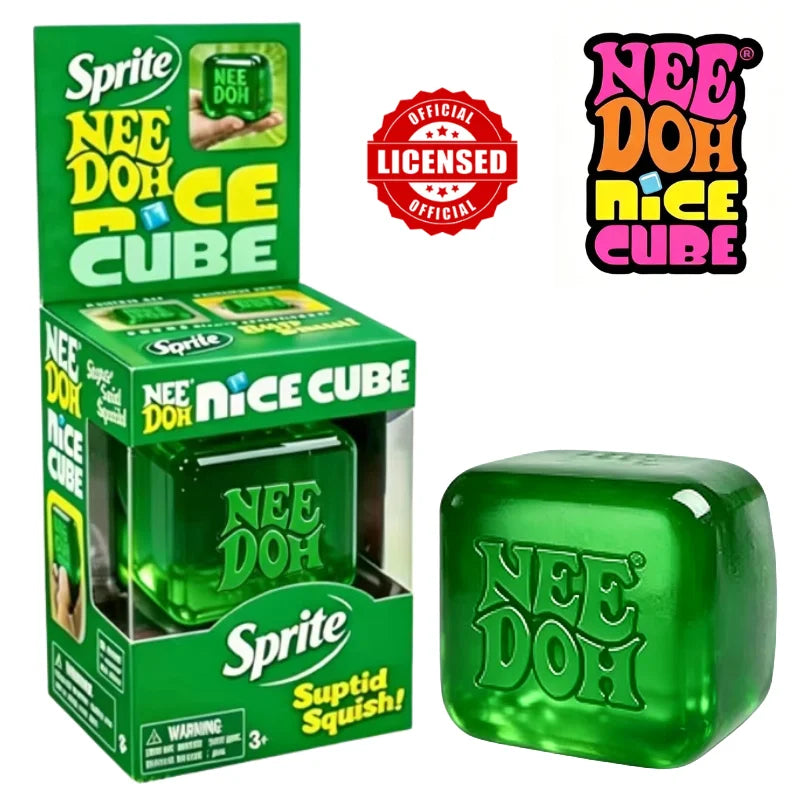 Schylling NeeDoh Ice Cream Cone & Nice Cube Squeeze Fidget Toy Surprise Stress Relief Desktop Ornament Party Gift