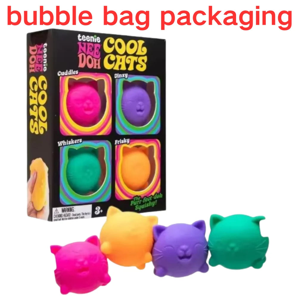 Schylling Nee Doh Nice Cube & Mini Cat & Soda Cube Sensory Pinch Blocks Stress Relief Puzzle Kids Souvenir Blind Box