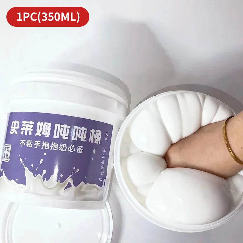 Milk Bucket Large Capacity Slime, Soft Jelly Fake Water Slime, Stress Relief Toy, Hand Kneading Toy for Kids and Adults - photo 3
