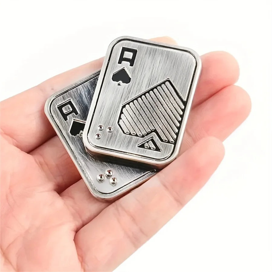 Metal Poker Push Card Fidget Slider – Haptic Coin Toy