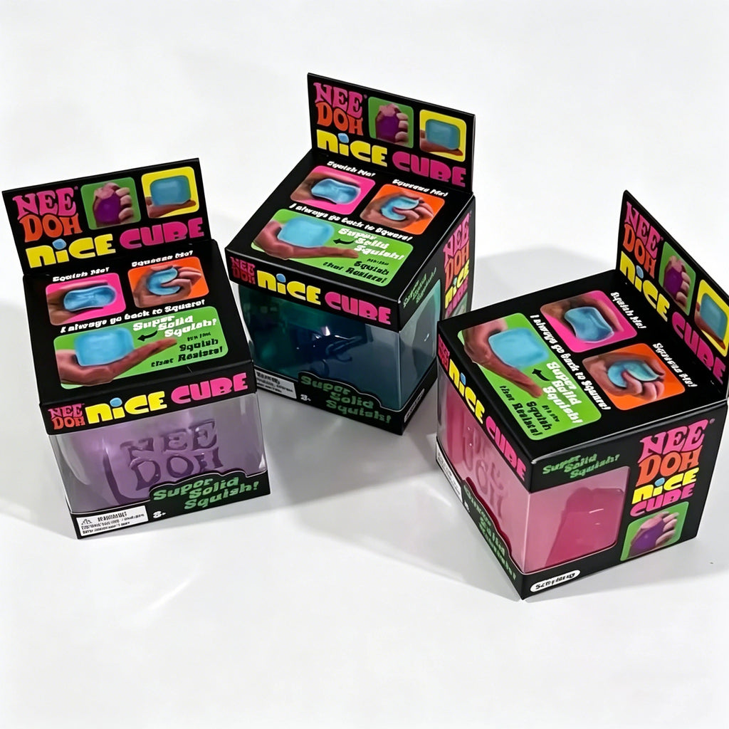 Schylling NeeDoh Ice Cream Cone & Nice Cube Squeeze Fidget Toy Surprise Stress Relief Desktop Ornament Party Gift