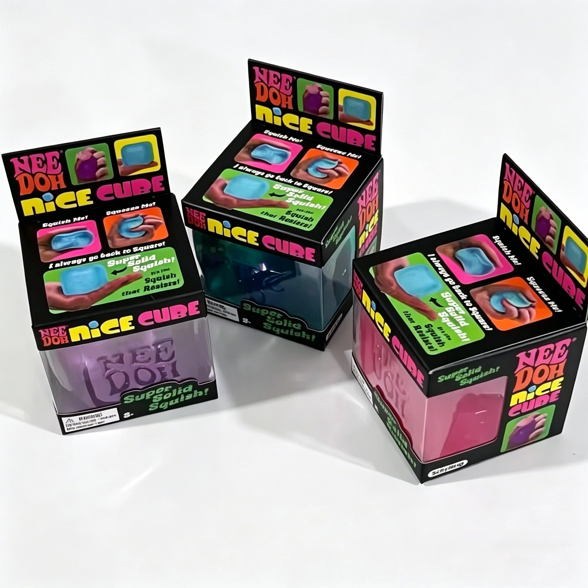 Schylling NeeDoh Ice Cream Cone & Nice Cube Squeeze Fidget Toy Surprise Stress Relief Desktop Ornament Party Gift