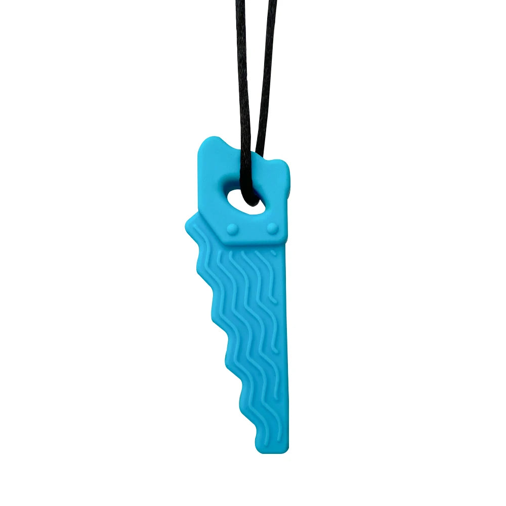 1pcs Gem Silicone Teethers Crystal Chew Necklace Sensory Pandent Chewing Toy for Kids Boys Girls Autism - photo 3