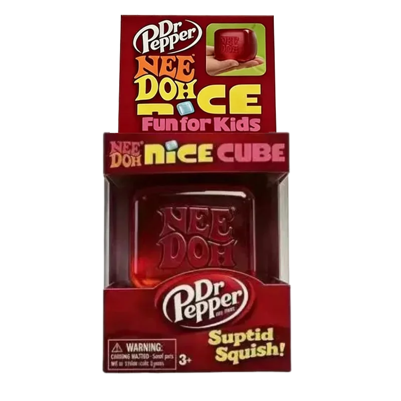 Schylling Dr Pepper & Needoh Nice Cube Blind Box Squishy Stress Squeeze Fidget Cube for Kids & Adults Anxiety Relief Sensory Toy
