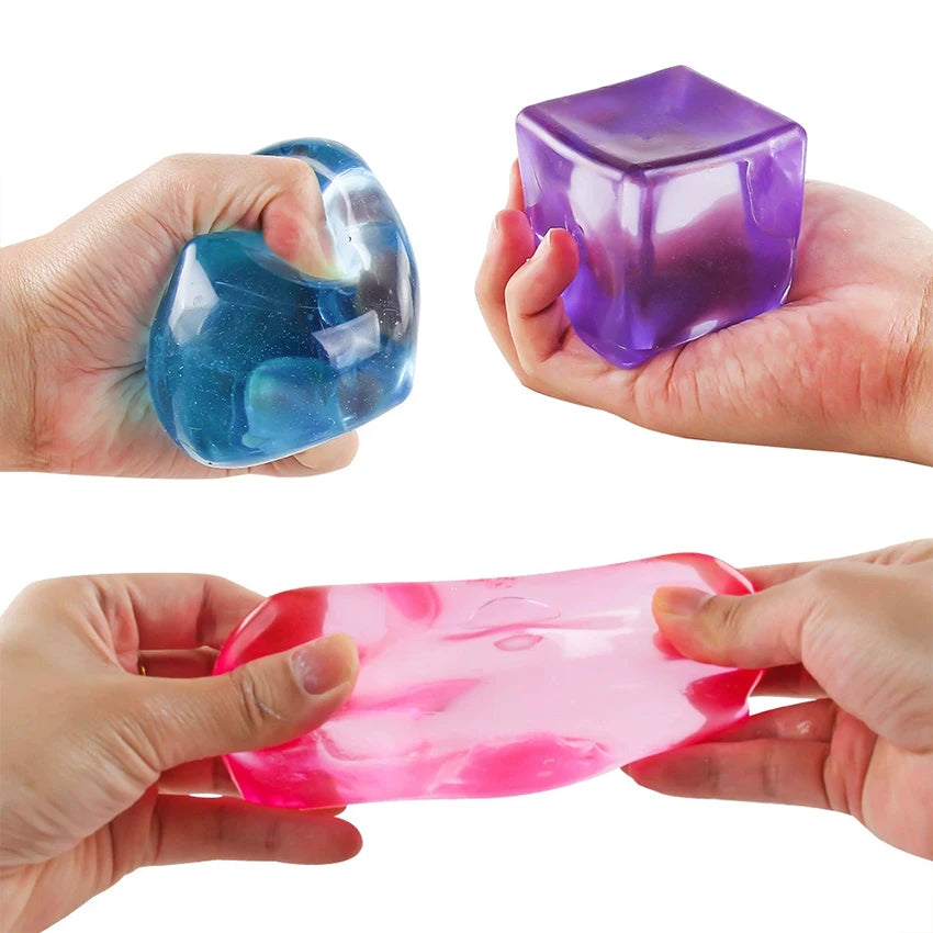 2026 New Style Schylling Snow Ball Crunch NeeDoh Squishy Fidget Toy White Crunch Snow Ball Crunch Stress Relief Toy