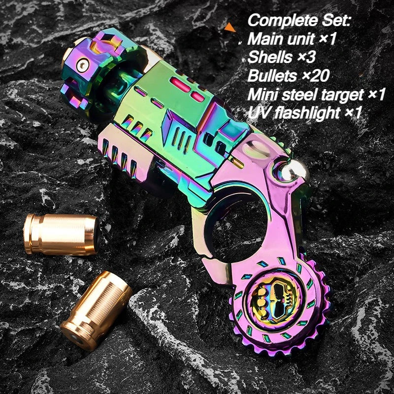 Alloy Shell-Ejecting Launcher Fidget Toy Gun Set