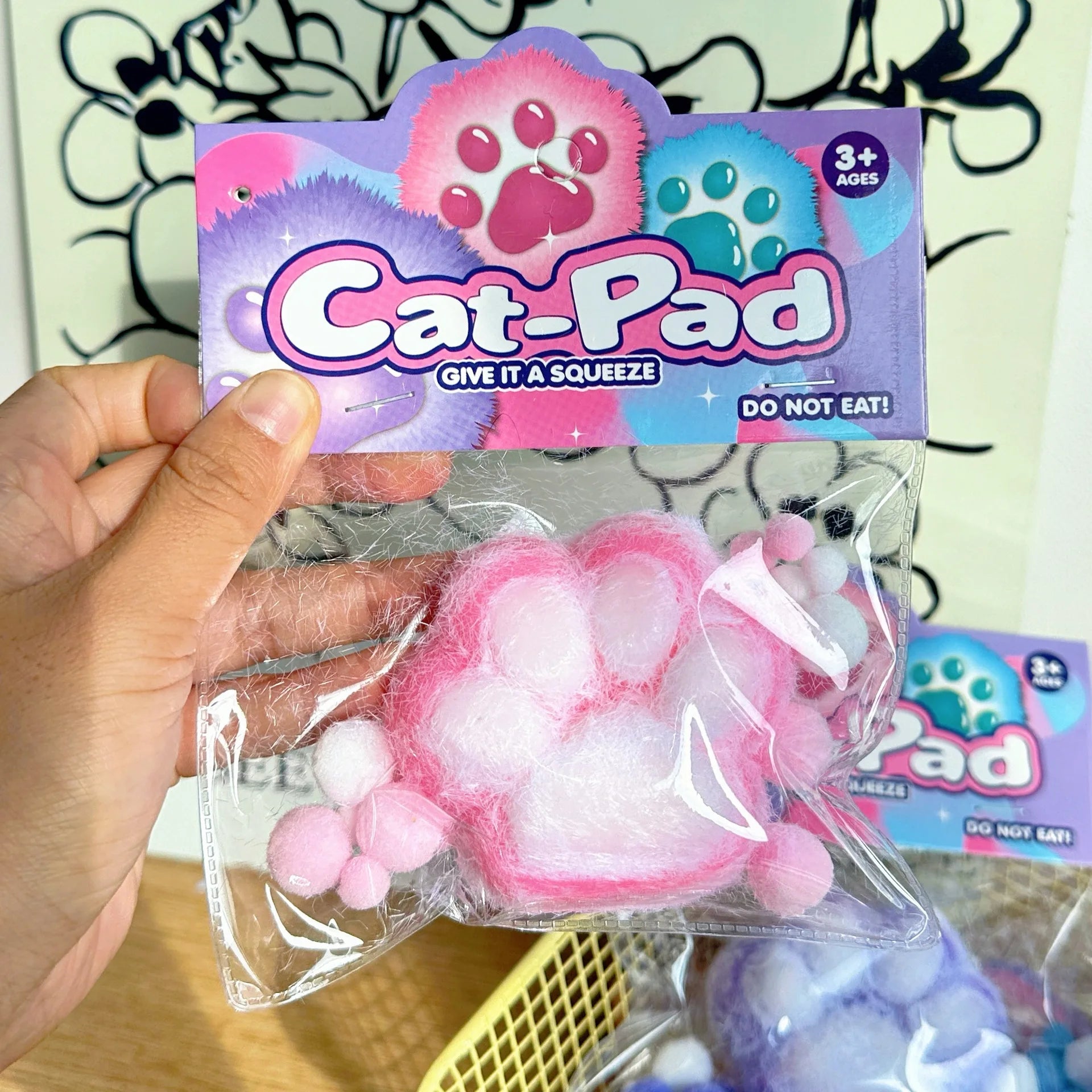 Colorful Plush Soft Kittens Antistress Foot Paws Squishy Tapa Foot Kids Girls Toys Adult Sensory Toys Taba Squishу Fidget Toys
