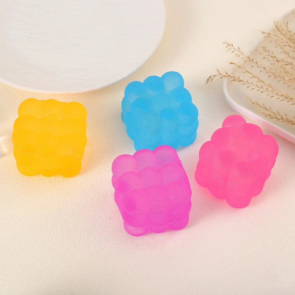 1-4pcs 3D Candy-Shaped Stress Relief Squeeze Toy with Music Sensory Decompression Cube for Adults And Kids Stress Relief Toy