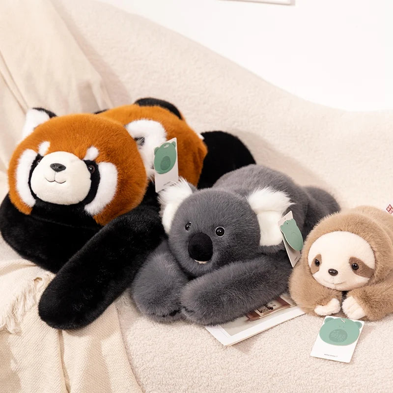 30-65cm Kawaii High Quality Forest Animal Plush Doll Pillow Soft Long-arm Raccoon Dinosaur Sloth Panda Koala Plush Toy Home Decor - photo 3