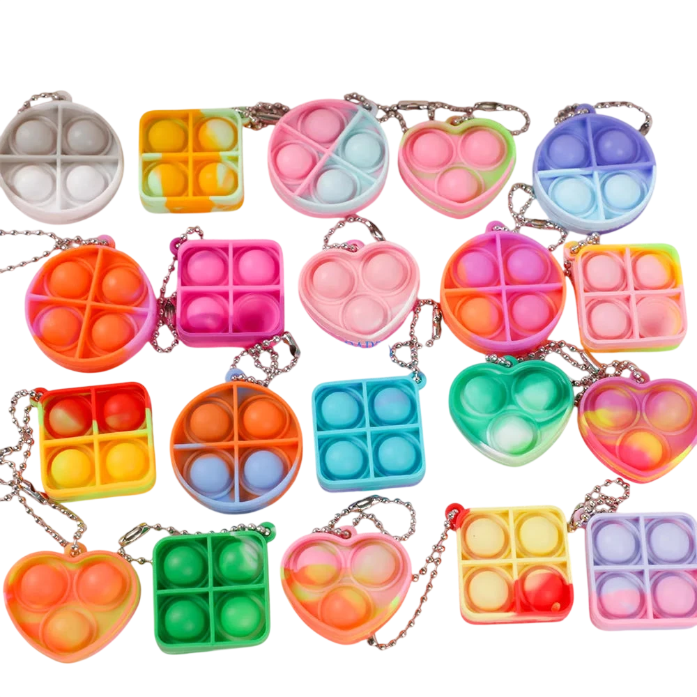 20-Pack Mini Pop Bubble Keychain Toys – Pinata Fillers - photo 6