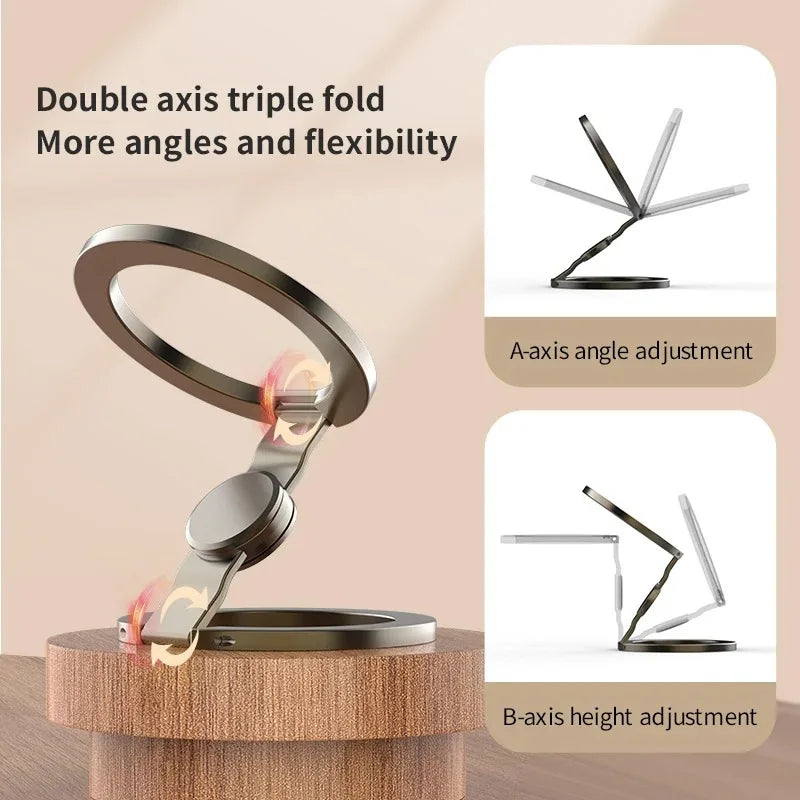 Magsafe Dual Ring Magnetic Phone Holder Fidget Spinner Finger Ring Stand Multifunctional Desktop Support Bracket Strong Magnetic