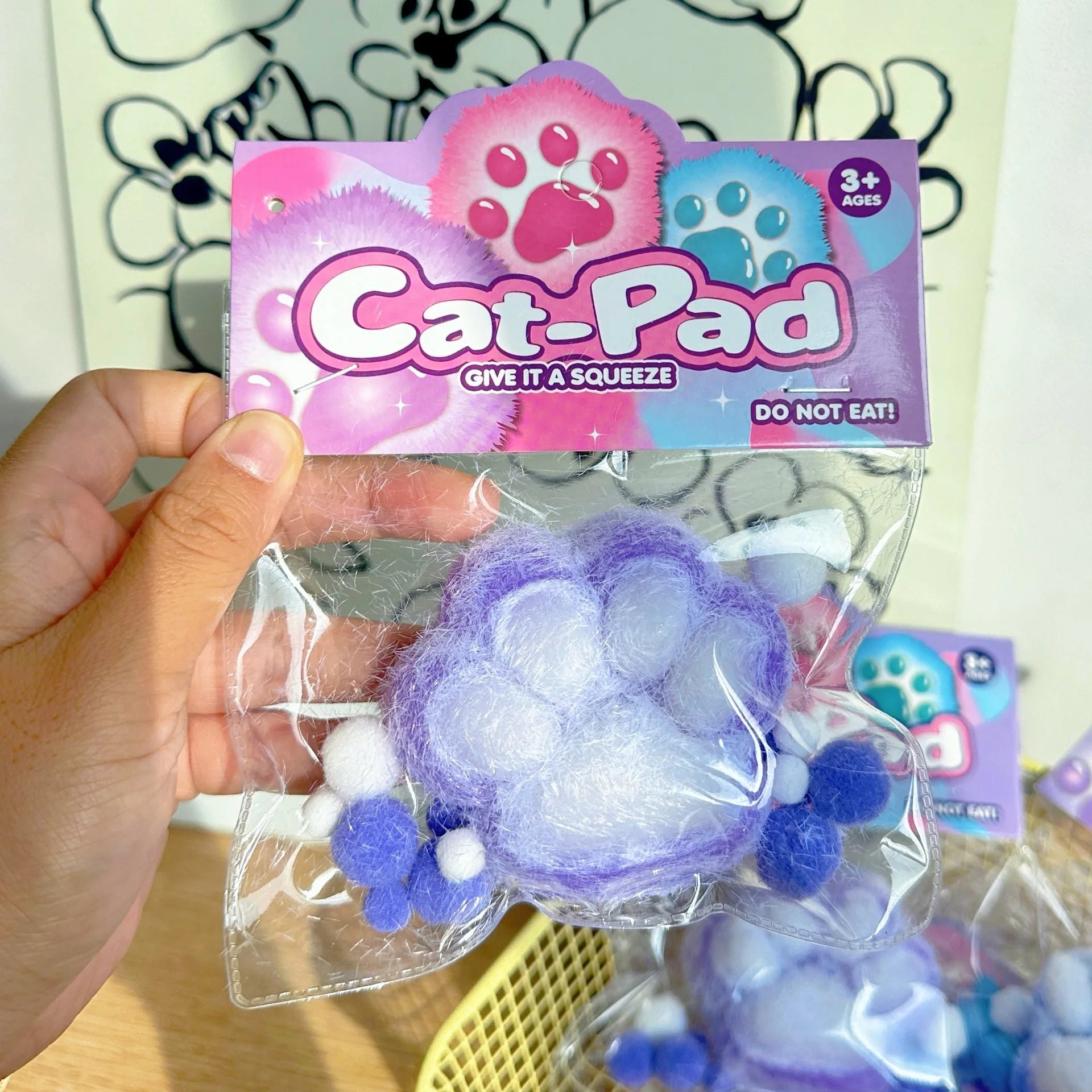Colorful Plush Soft Kittens Antistress Foot Paws Squishy Tapa Foot Kids Girls Toys Adult Sensory Toys Taba Squishу Fidget Toys