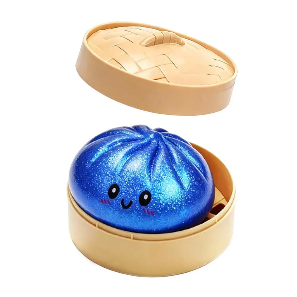 Cartoon Ghost Series Stress Relieving Toy Ghost Bun Soft, Slow, Elastic Squid Toy Clip Steamer Steamed Bun Squeezing Toy Gift