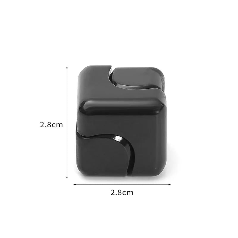 Metal Cube Spinner Fidget Toy Fingertips 3D Puzzle Gyro Gear Sensory Anti Stress Relief Educational Games