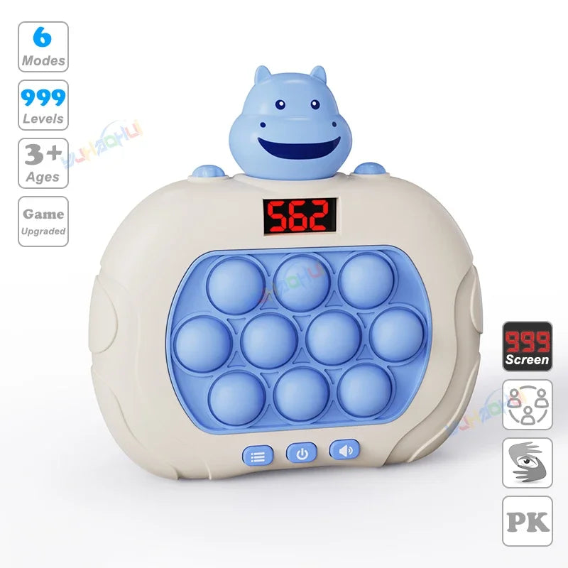 Upgraded Electronic Pop Light Quick Push Game Console Toys for Kids Adult Fidget Anti Stress Relief Toy Interactive Game Machine
