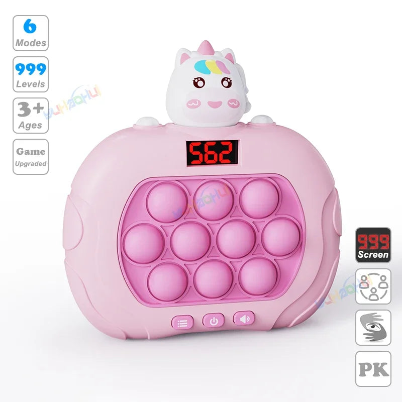 Upgraded Electronic Pop Light Quick Push Game Console Toys for Kids Adult Fidget Anti Stress Relief Toy Interactive Game Machine