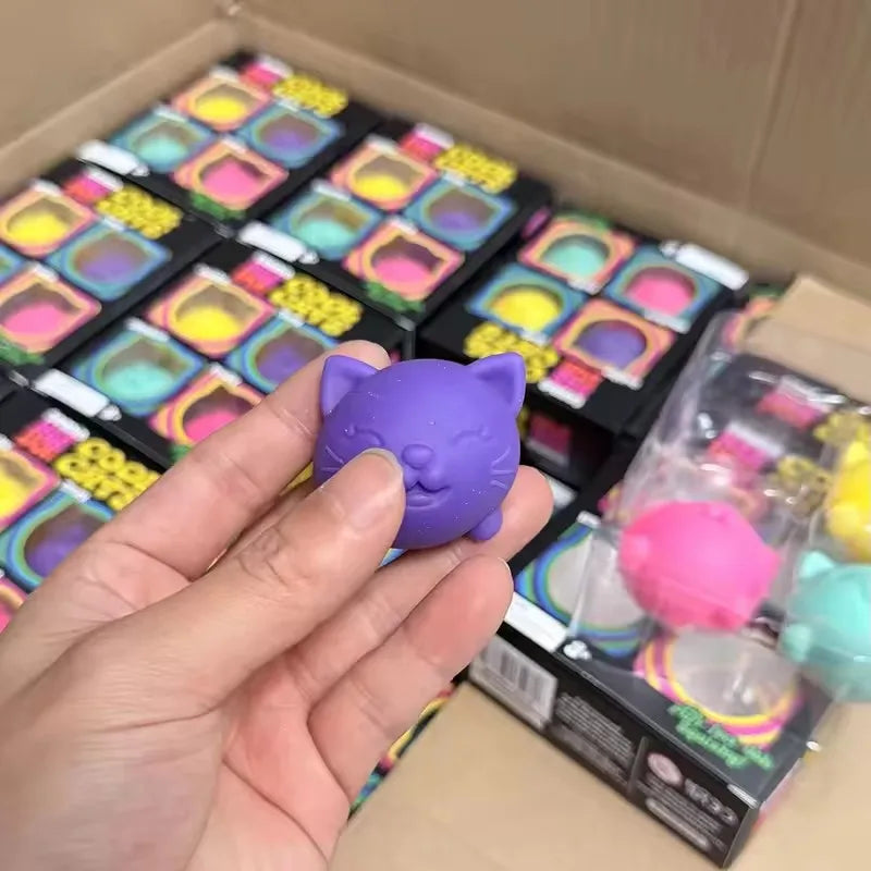 Schylling Nee Doh Nice Cube & Mini Cat &Six Color Round Sensory Pinch Blocks Stress Relief Puzzle Kids Souvenir Blind Box