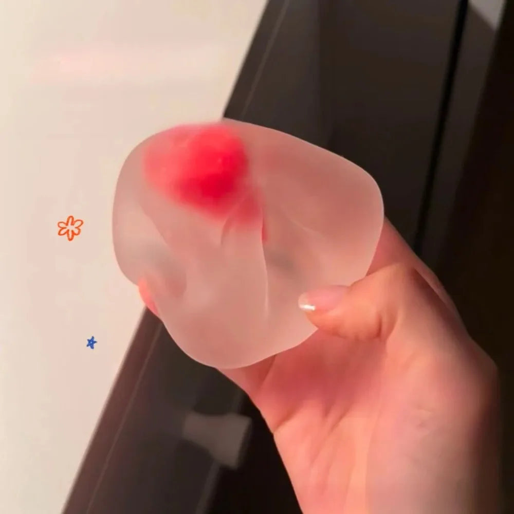 Squishy Strawberry Stress Ball  Soft Fidget Sensory Toy for ADHD Autism Slow Rebound Squeeze Toy for Adults Kids Christmas Gift