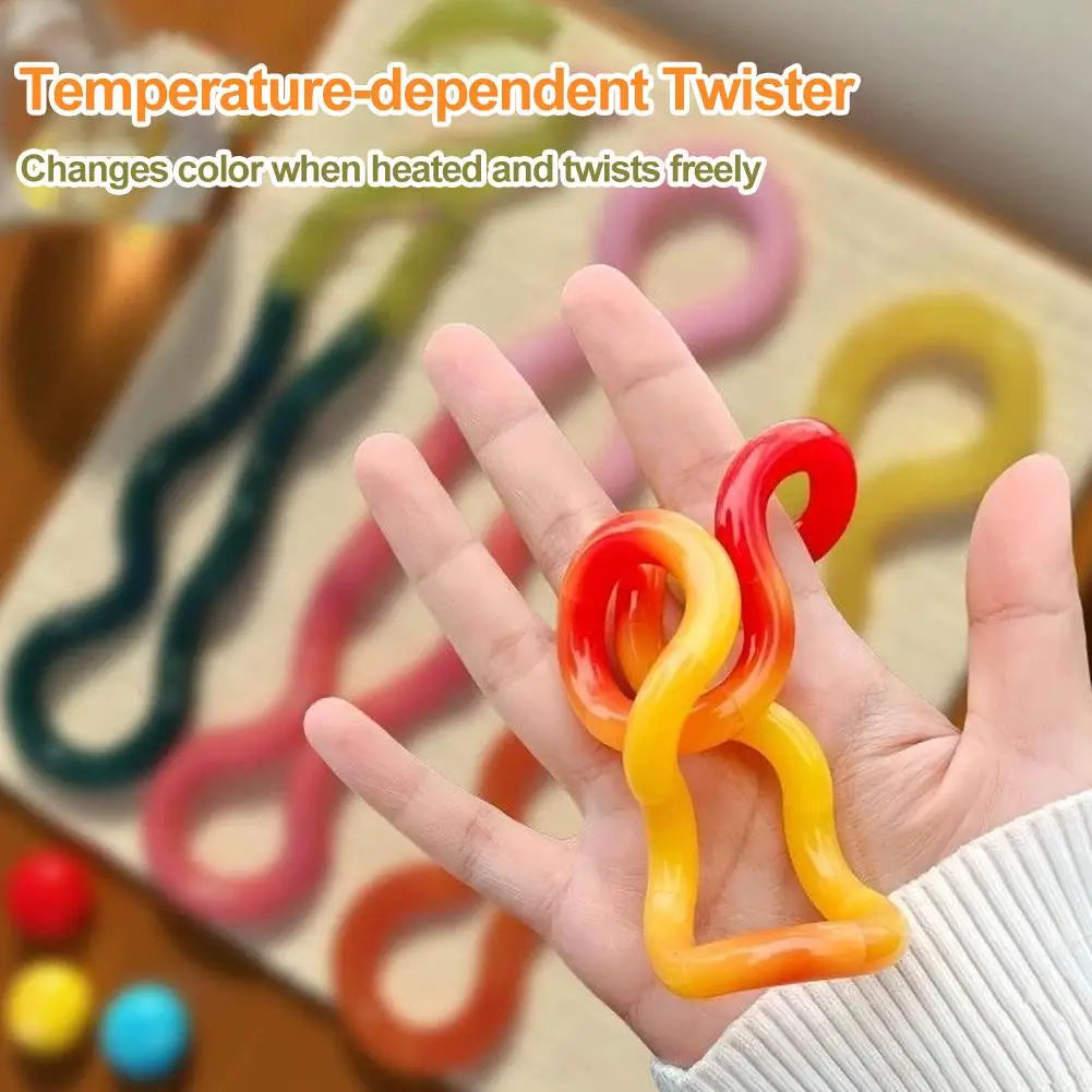 Twisty Fidget Toys Twist And Spin Sensory Toys Changes Color With Temperature For Kids Adults Stress Relief Toys