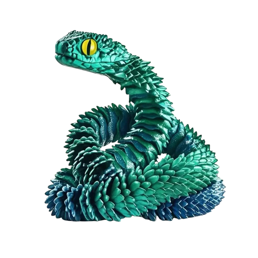 3D Creative Printed Toys Snake Model Sensory Toys Desktop Ornament 3D Printed Snake Desktop Articulated Snake Collectibles - photo 7