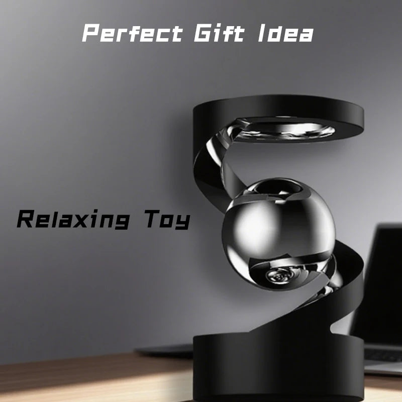 EDC Anti-Stress Gyroscope - Floating Metal Spinner with Magnetic Levitation, Unique Desk Toy Gift for Men & Women Fidget Toy