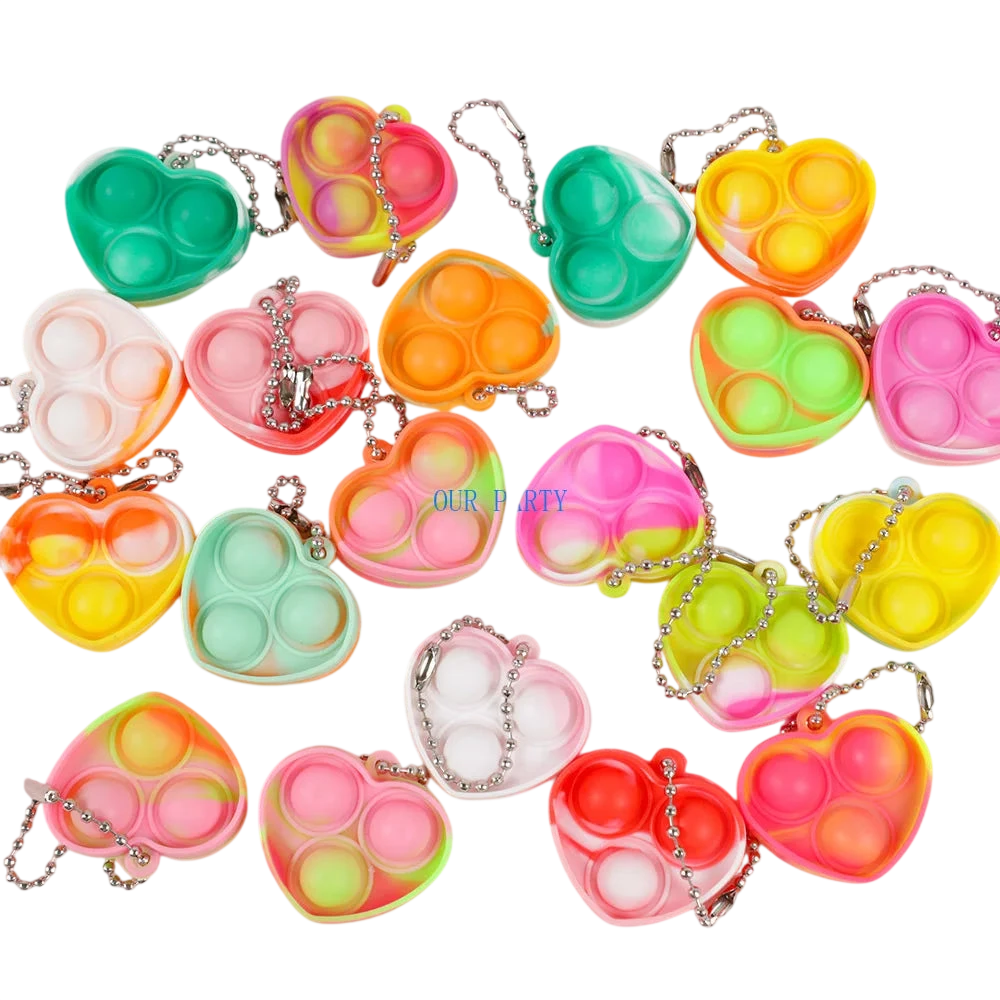 20-Pack Mini Pop Bubble Keychain Toys – Pinata Fillers - photo 2