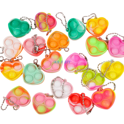 20-Pack Mini Pop Bubble Keychain Toys – Pinata Fillers - photo 2