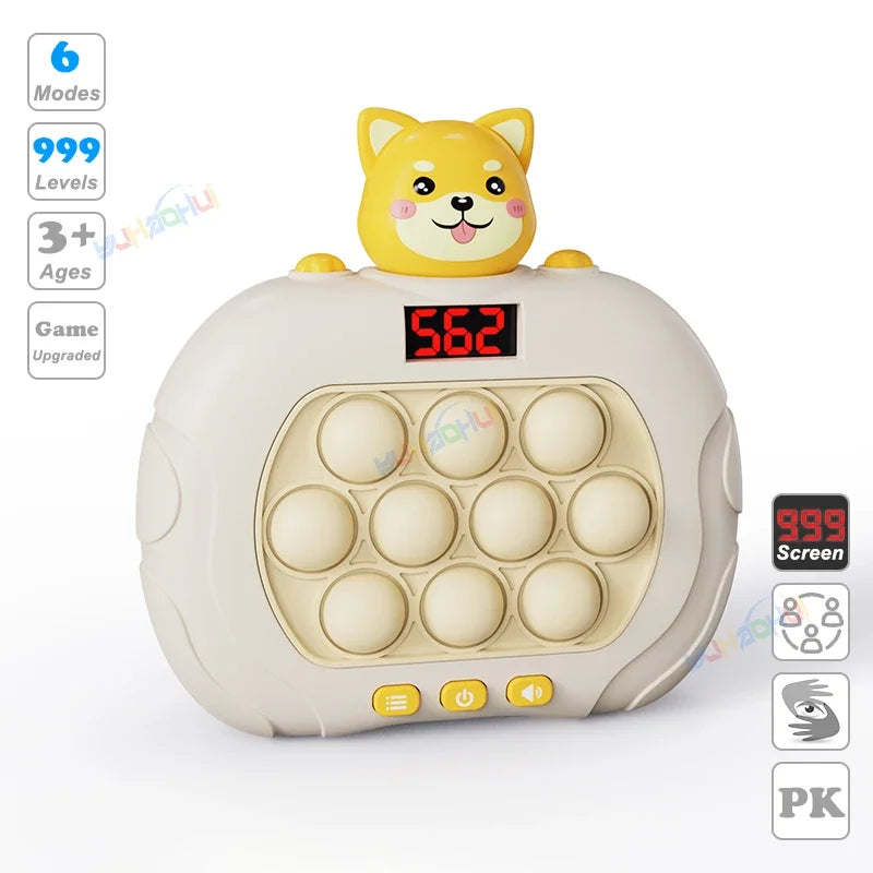 Upgraded Electronic Pop Light Quick Push Game Console Toys for Kids Adult Fidget Anti Stress Relief Toy Interactive Game Machine