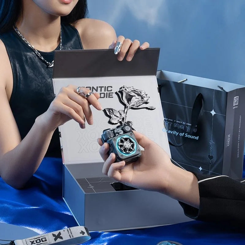 New Muzen Cyber Cube-Pro Bluetooth Audio Bluetooth 5.0 Portable Speaker with Fidget Spinner Crystal Clear Sound with RGB Led
