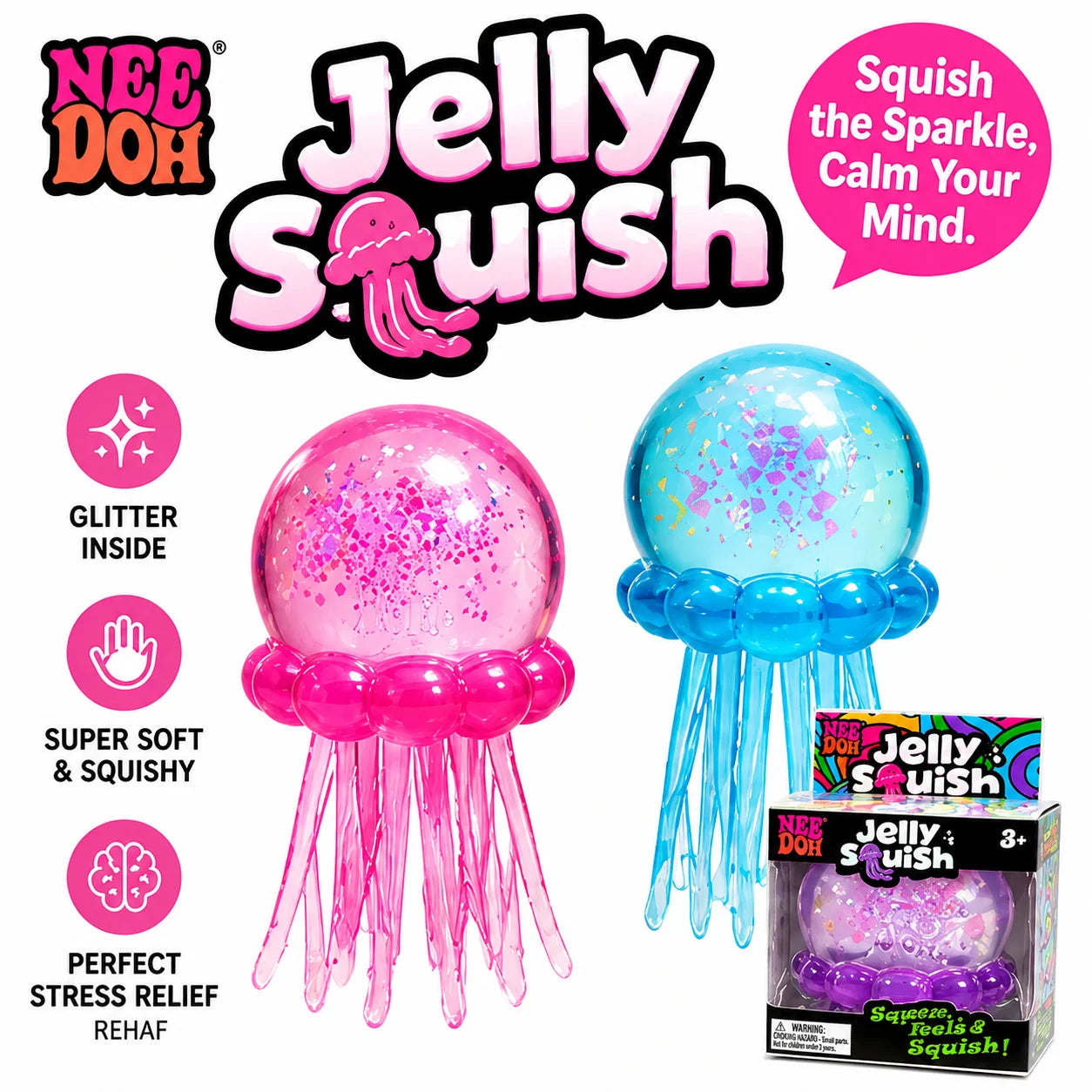 1PC Fidget Squeeze Toy Anti Anxiety Stress Relief Sensory Hand Toy For Focus ADHD Autism OCD Population Portable Decompression Gift For Kids Adults
