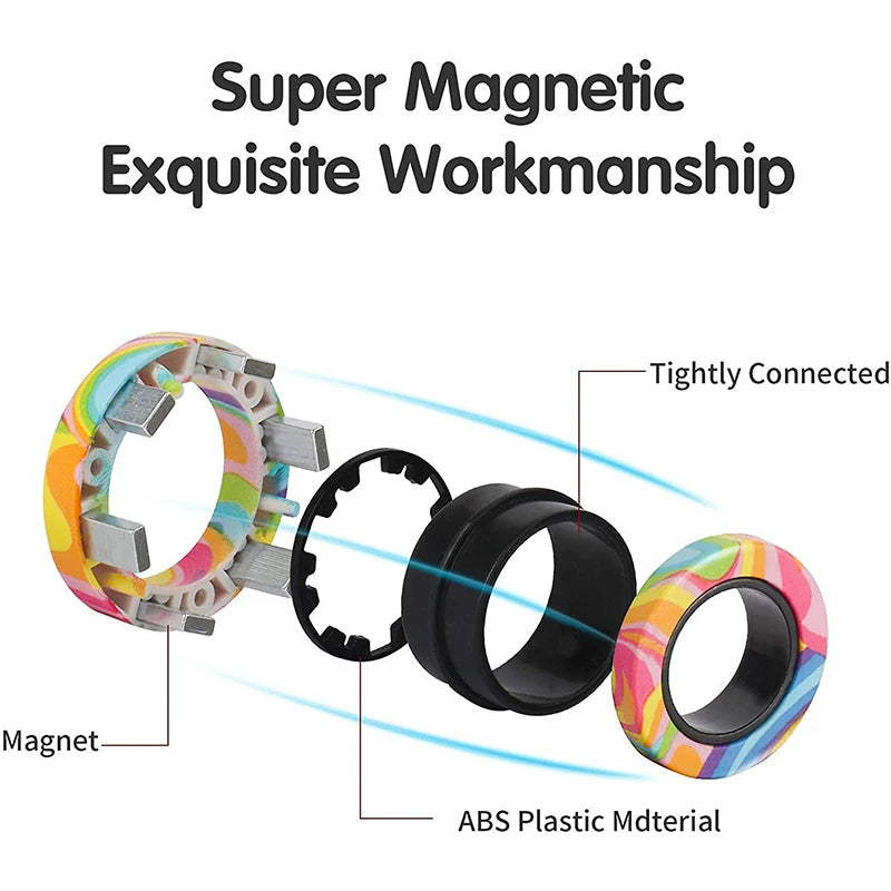 Magnetic Rings Fidget Spinner Set – 3-Piece Pack