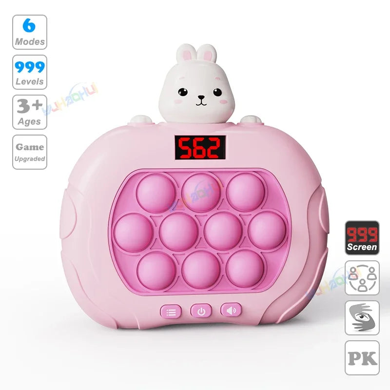 Upgraded Electronic Pop Light Quick Push Game Console Toys for Kids Adult Fidget Anti Stress Relief Toy Interactive Game Machine