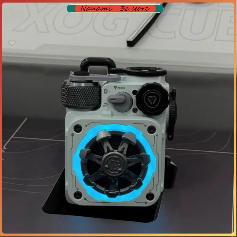 New Muzen Cyber Cube-Pro Bluetooth Audio Bluetooth 5.0 Portable Speaker with Fidget Spinner Crystal Clear Sound with RGB Led