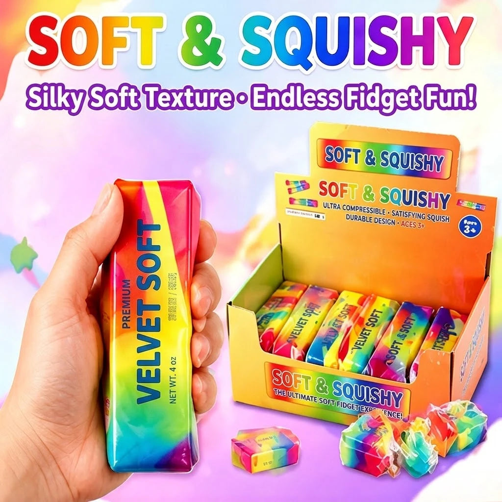 Three-Color Butter Stick Squishy Soft Moist Squeeze Fidget Sensory Anti Stress Relief Anxiety Vent Office Desk Gadget Gift